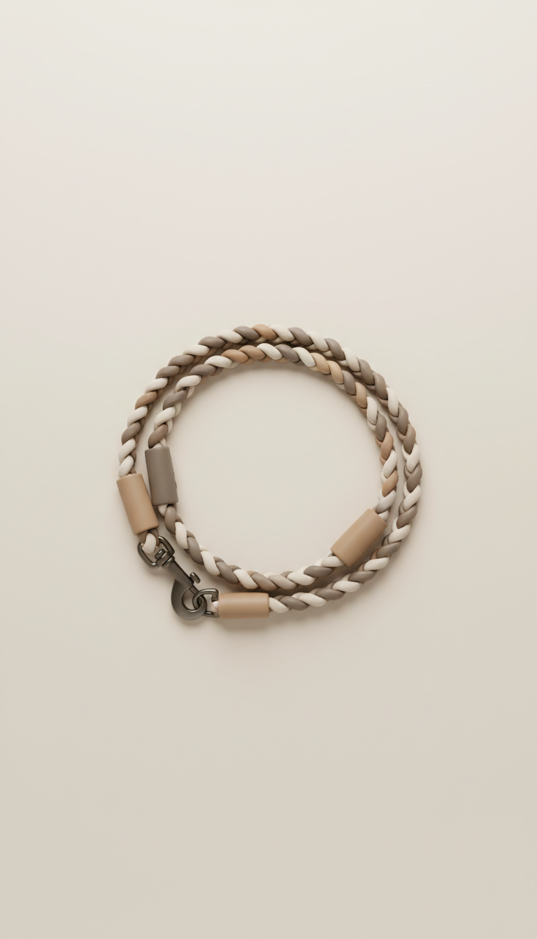 Vegan Leather Dog Leash With Matte Hardware