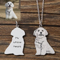 Personalized Pet Memorial Necklace â€?Custom Engraved Cat & Dog Pendant